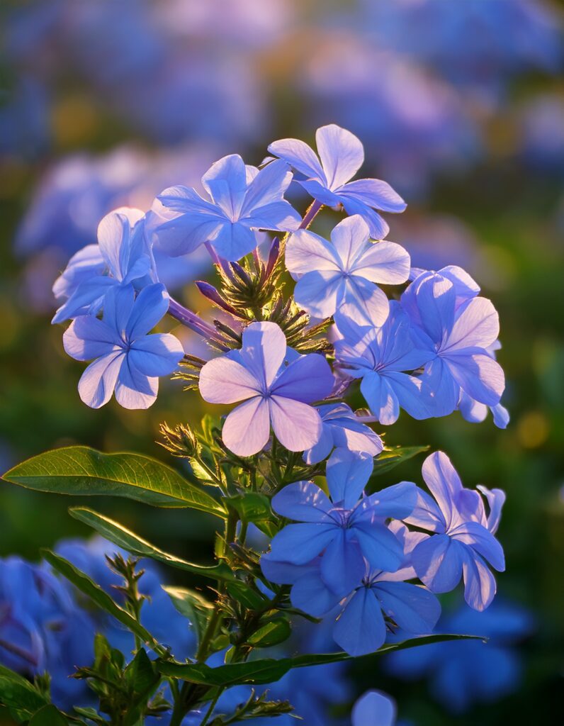 Des fleurs de plumbago utilisées dans les fleurs de Bach
